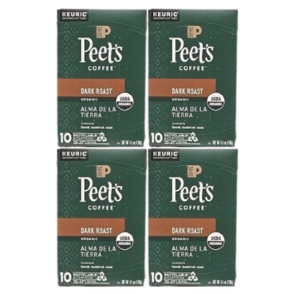 Peets Coffee Organic Dark Roast Alma de la Tierra K-Cup Pods 40 COUNT BB 2-3/26